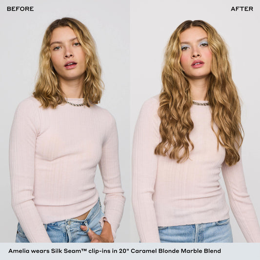 Silk Seam™ Clip-In, Mochachino Brown/Dirty Blonde