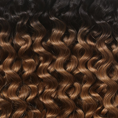 Silk Seam™ Textured Clip-In, Off Black/Almond Brown 3C
