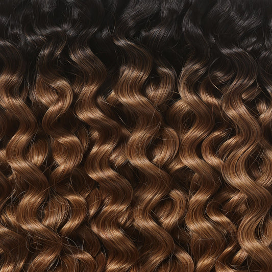 Silk Seam™ Textured Clip-In, Off Black/Almond Brown 3C