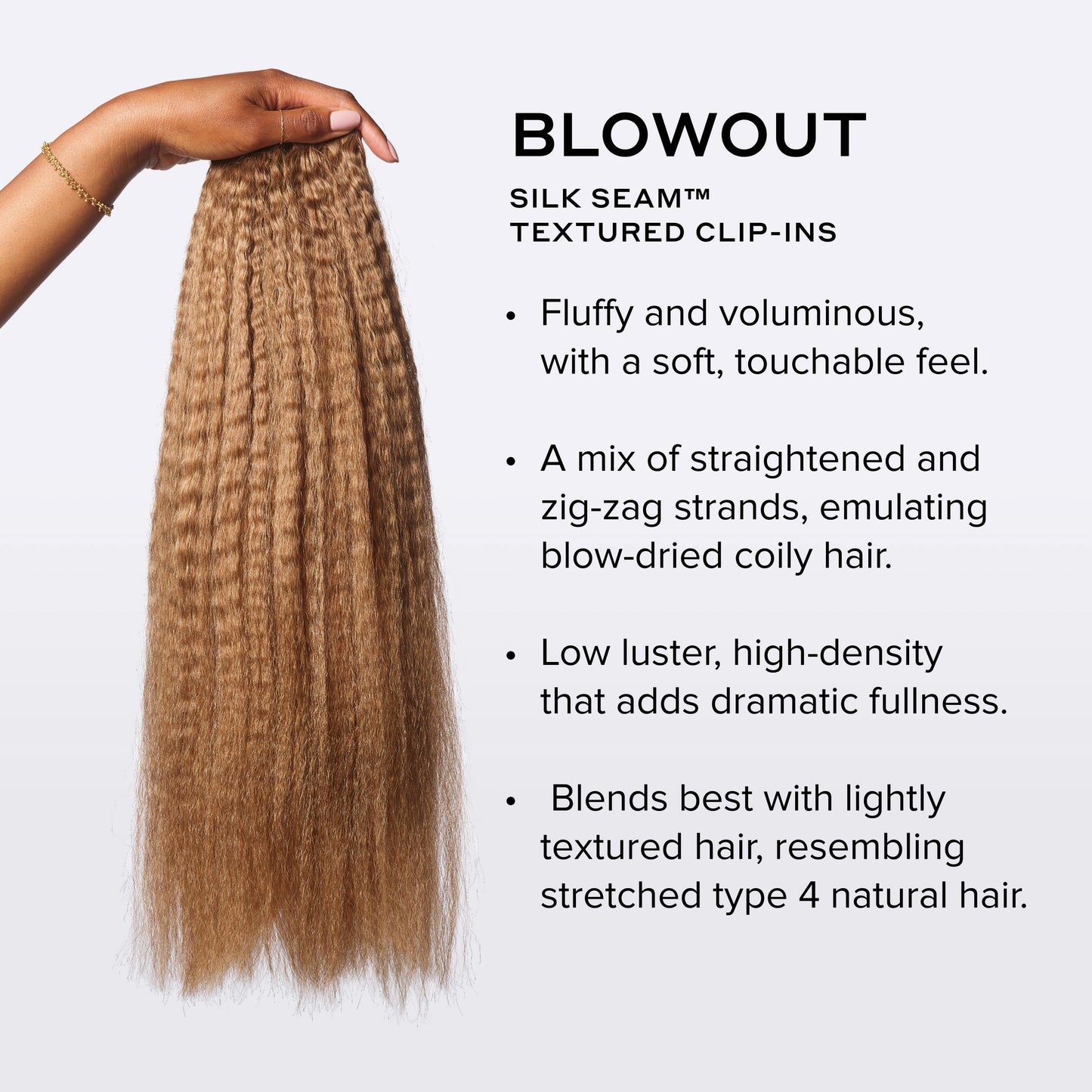 Silk Seam™ Textured Clip-In, Dark Brown/Ash Brown Blowout