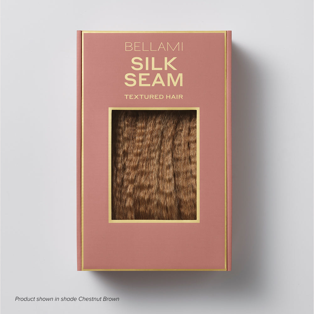 Silk Seam™ Textured Clip-In, Dark Brown/Ash Brown Blowout