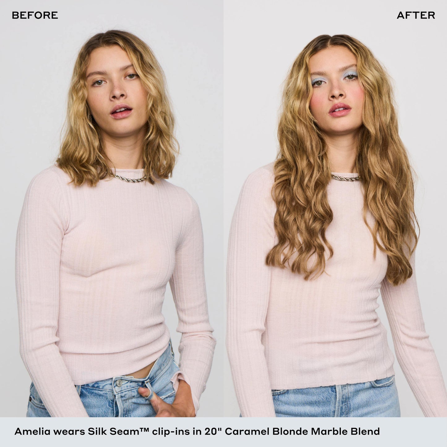 Silk Seam™ Clip-In, Caramel Blonde