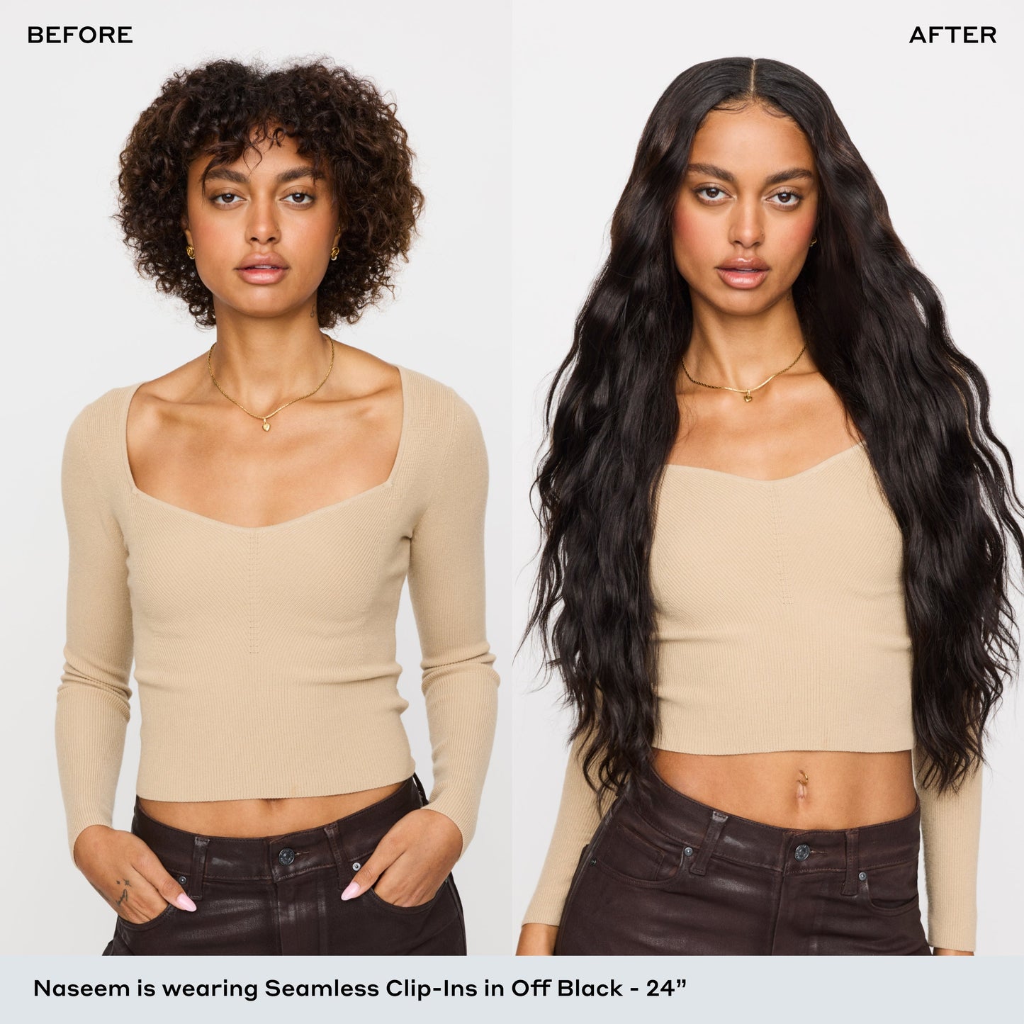 Silk Seam™ Volumizing Weft Clip-In, Off Black