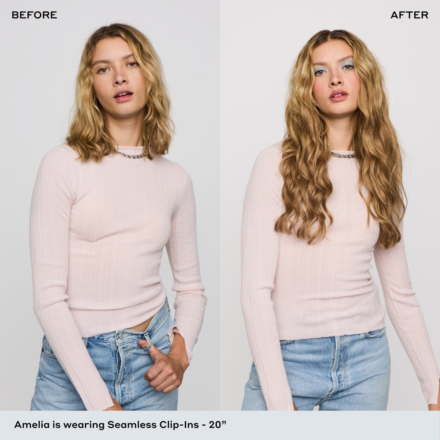 Silk Seam™ Volumizing Weft Clip-In, Platinum Blonde