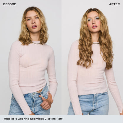 Silk Seam™ Volumizing Weft Clip-In, Platinum Blonde