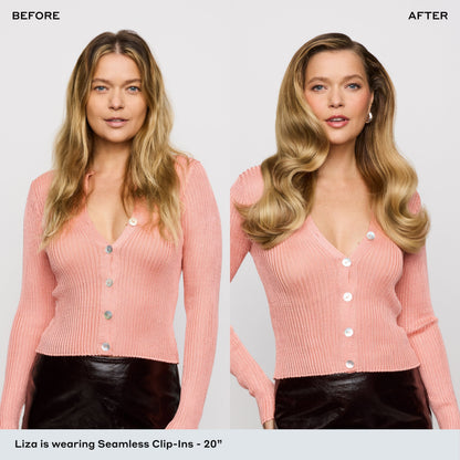 Silk Seam™ Volumizing Weft Clip-In, Cool Brown/Dirty Blonde