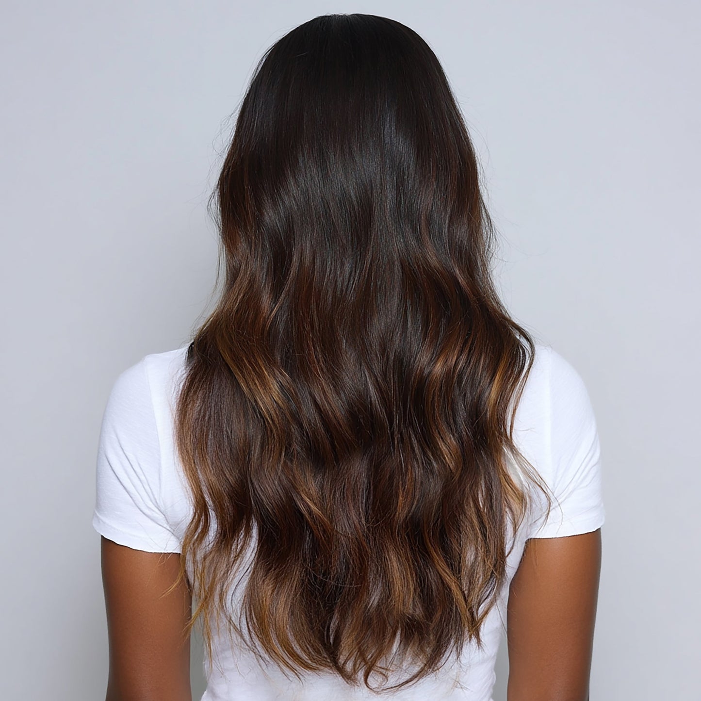 Silk Seam™ Clip-In, Dark Honey Cocoa Highlight