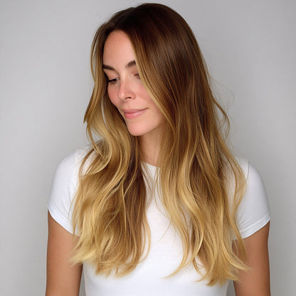 Silk Seam™ Clip-In, Warm Brown/Honey Blonde